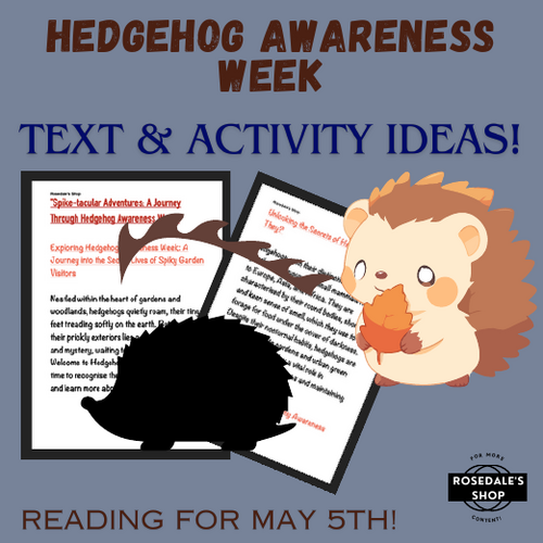 Hedgehog Awareness Week: A Journey Through & Spike-tacular Adventures on May 5th!