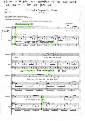 ON THE STEPS OF THE PALACE - INTO THE WOODS - ANNOTATED SCORE - SONDHEIM