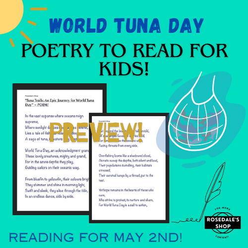 Tuna Trails: An Epic Journey for World Tuna Day ~ POEM for May 2nd!