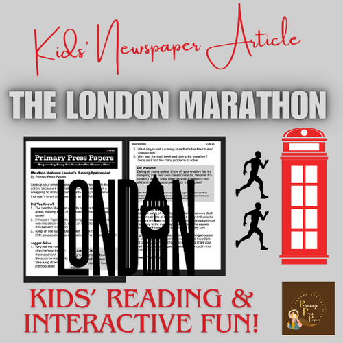 The London Marathon on April 21st: Kids Reading Adventure with Creative FUN!