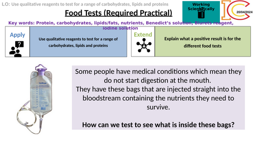 AQA GCSE Food Tests Required Practical