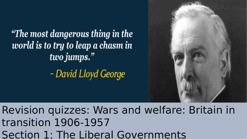 AQA 2m Revision quiz (with answers) Section 1 Liberal Governments
