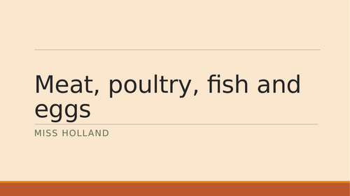 Eduqas - Meat, offal and poultry