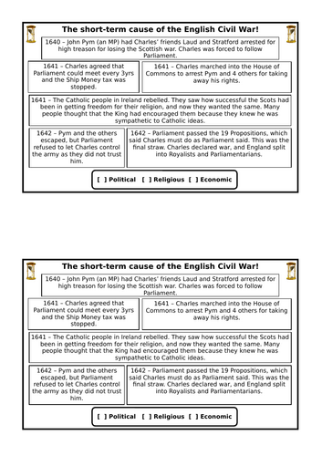 L4 Short term causes of the English Civil War