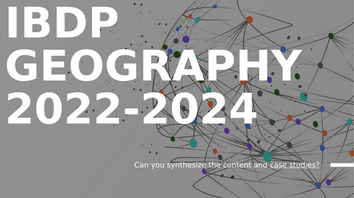 IBDP Geography Synthesize content and case studies