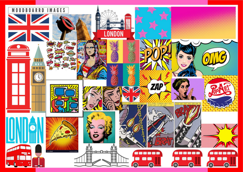 London Pop Art Moodboard: Free Creative Inspiration