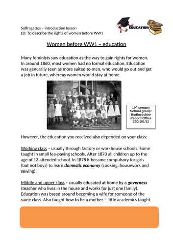 Victorian Times: Life for women in the UK before World War One