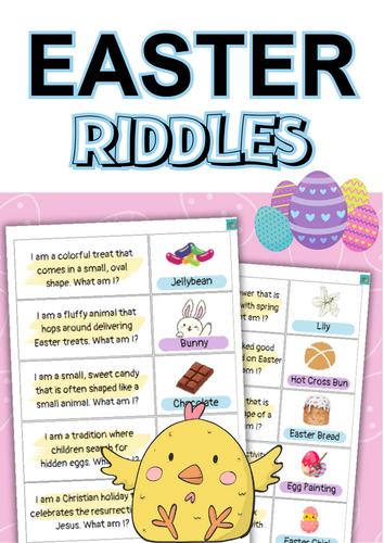 Easter vocabulary riddles.