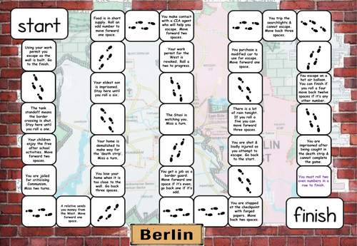 Cold War Berlin Wall Board Game