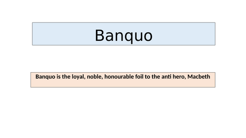 Banquo: Is he really Macbeth's foil?