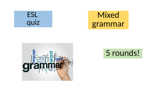 ESL Mixed grammar Quiz