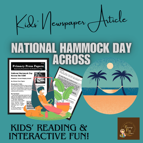Chillaxing Hammock Day: Reading & Activity for Kids on 22nd July!