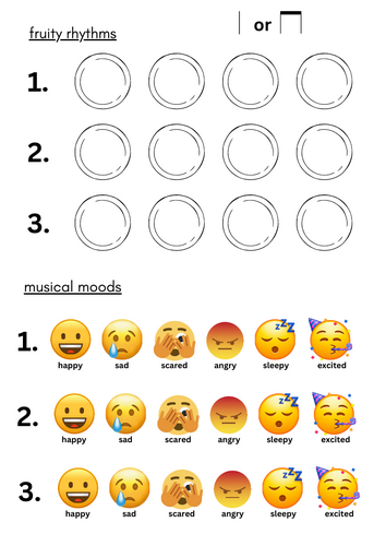Music Quiz Level 1 quizsheet