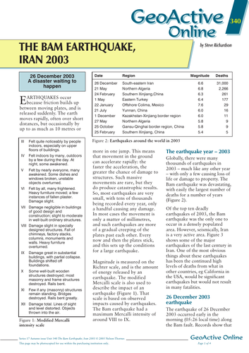 Edexcel A-Level Hazards