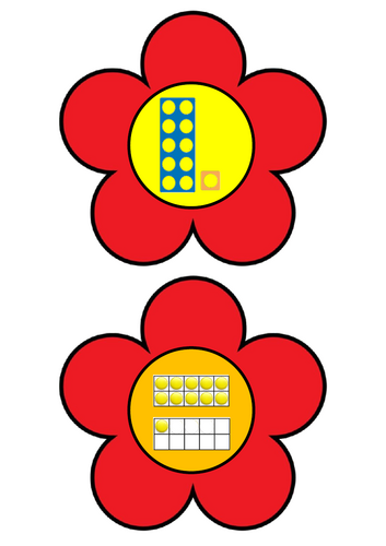 11-20 Flowers with Number Shapes & Ten frames