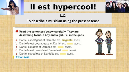 Y7 French Studio 1 Il est hypercool