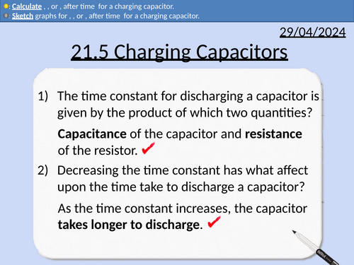 OCR A level Physics: Charging Capacitors