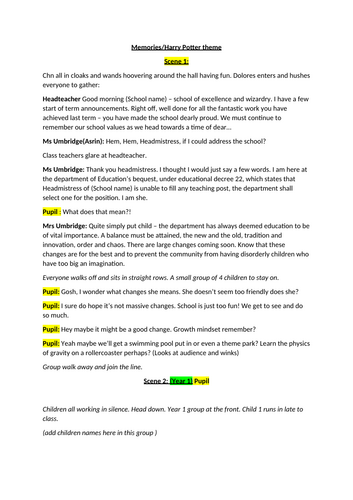 Year 6 leavers script:Harry Potter theme