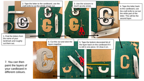 ART- Circus font made out of cardboard tutorial
