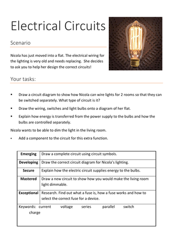 Electrical Circuits - a self guided task