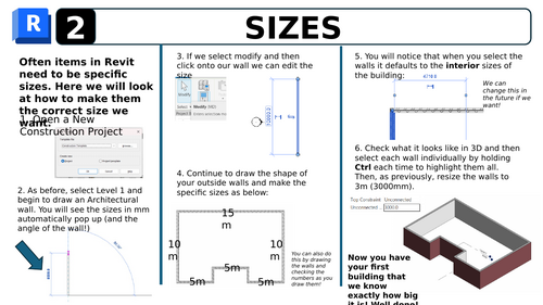 Revit Guide 2 - Sizes (Architecture, Engineering, Design Technology CAD software)