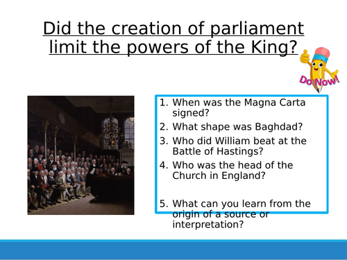 Challenges to monarchy 9 - Parliaments power