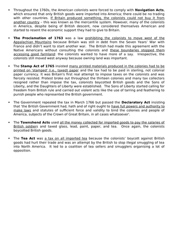 American Revolution 4 - American reaction