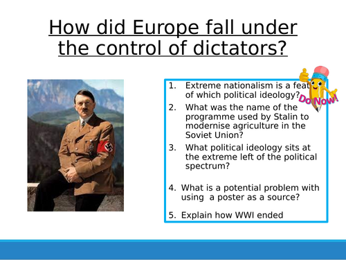 WWII 4 - Recap of dictators