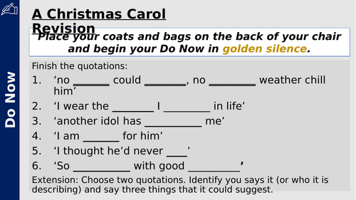 A Christmas Carol Core Knowledge Exam Revision
