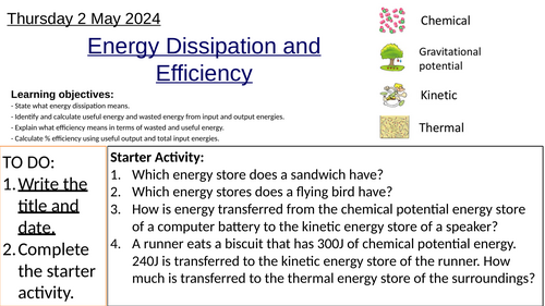 KS3 Energy Dissipation and Efficiency