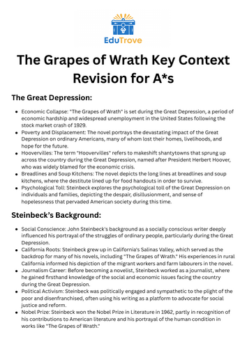 The Grapes of Wrath Key Context Revision for A*s