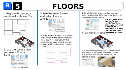 Revit Guide 5 - Floors (Architecture, Engineering, Design Technology CAD software)