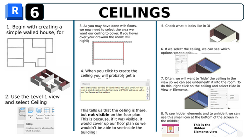 Revit Guide 6 - Ceilings (Architecture, Engineering, Design Technology CAD software)