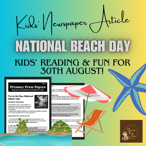 National Beach Day: Dive into Beach Bliss! Reading and Activity for Kids!