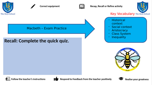 Macbeth AQA GCSE- Two lessons on the theme 'The Supernatural'- extract and whole play.