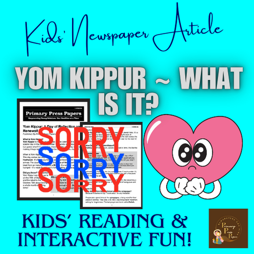 Yom Kippur Reading & Discovery for Kids with an Activity!