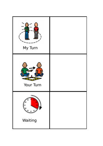 My Turn Your Turn Waiting Visual Strip