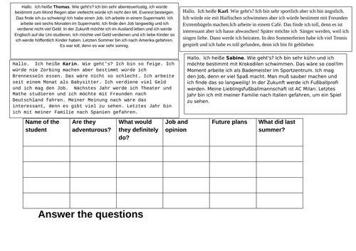 reading end of chapter revision  - stimmt 3 kapitel 3