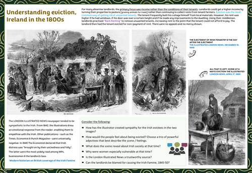 Famine Eviction Evidence Poster
