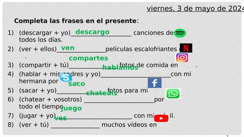 A-level Spanish lesson - Internet