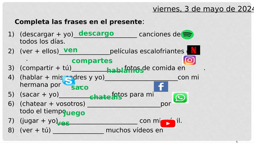 A-level Spanish lesson - Internet | Teaching Resources