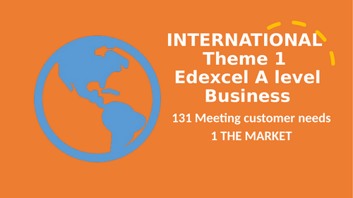 Theme 1 Marketing and people EDEXCEL IA Level Business -Unit 1 The Market