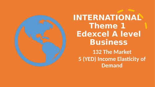 Theme 1 Marketing and people EDEXCEL IA Level Business Unit 8 Income elasticity of Demand (YED)
