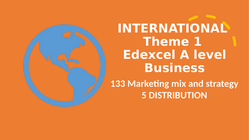 Theme 1 Marketing and people EDEXCEL IA Level Business Unit 13 Distribution