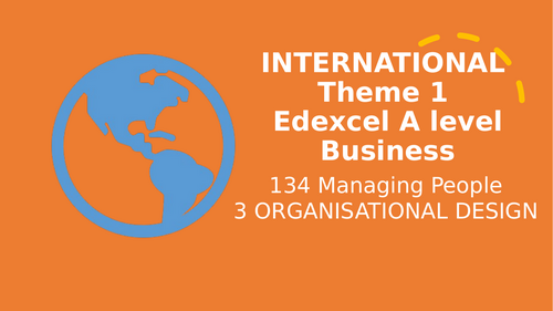 Theme 1 Marketing and people EDEXCEL IA Level Business Unit 16 Organisational design