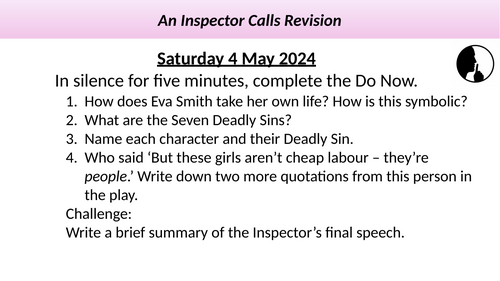 An Inspector Calls - Final preparation for the 2024 Exam