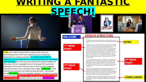 Writing a fantastic SPEECH - GCSE English Language