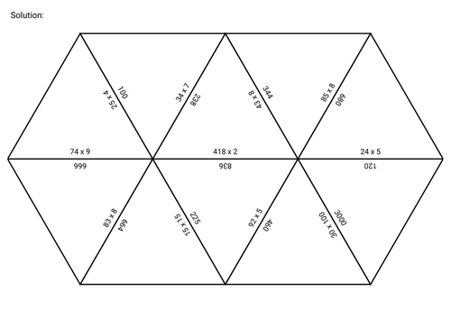 Year 4 multiplication puzzle