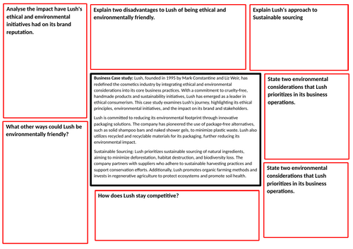 Business case study and questions