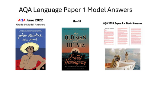 AQA Language Paper 1 Model Answers 2022-23 (3 sets)
